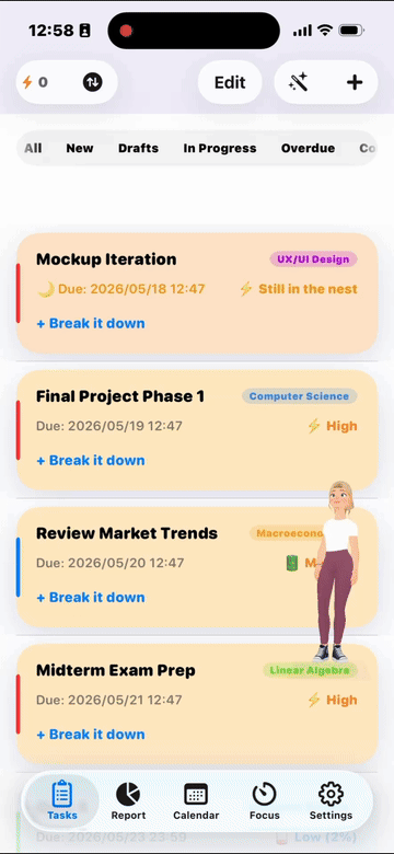 Milestone Tasks breakdown